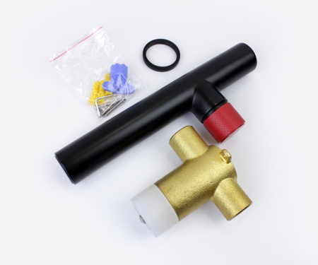 Смеситель для раковины Bronze de Luxe AVANGARDE черный, красный 2021RH