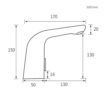 Смеситель для раковины ESKO сенсорный SNR 26