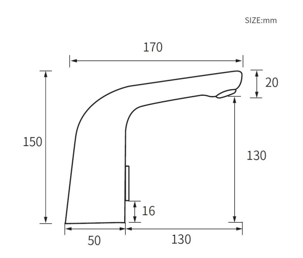 Смеситель для раковины ESKO сенсорный SNR 26