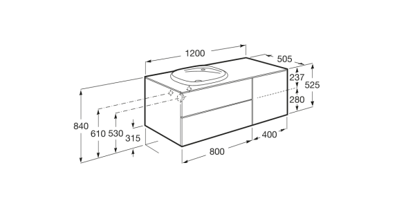 Тумба под раковину Roca Beyond 851410402