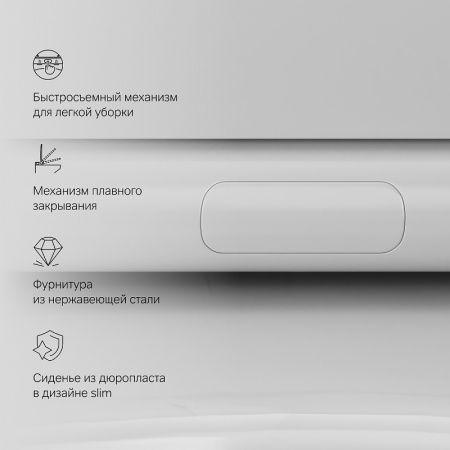 Унитаз подвесной AM.PM Like C801900SC с сиденьем Микролифт