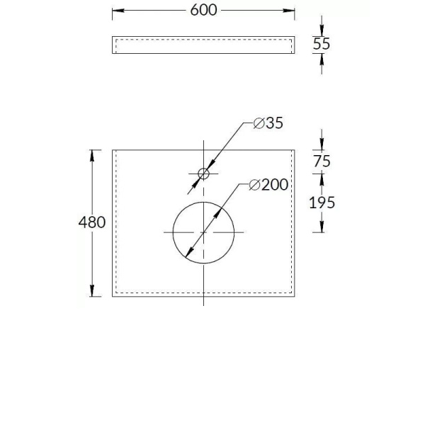Столешница под раковину 60 Kerama Marazzi Canaletto Риальто CN60.SG560422R бежевый