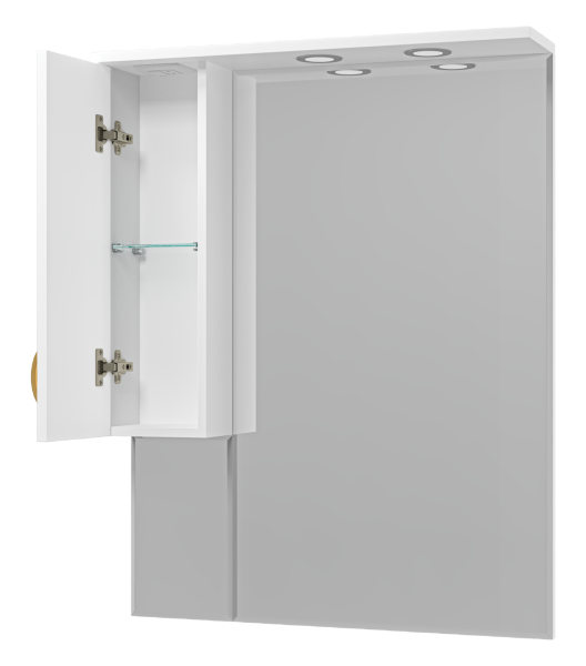 Зеркало-шкаф (78х100) Misty Амбра 80 левый П-Амб0280-0322ЯЛ