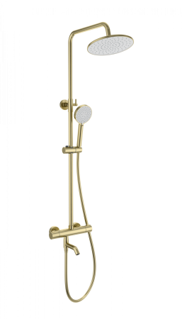 Душевая система с термостатом WONZON & WOGHAND INN 4, брашированное золото WW-B3047-A1-BG