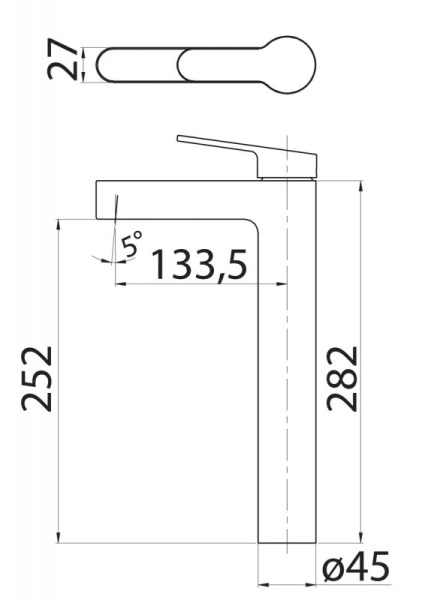Смеситель для раковины BelBagno DELTA DEL-LMC-NERO