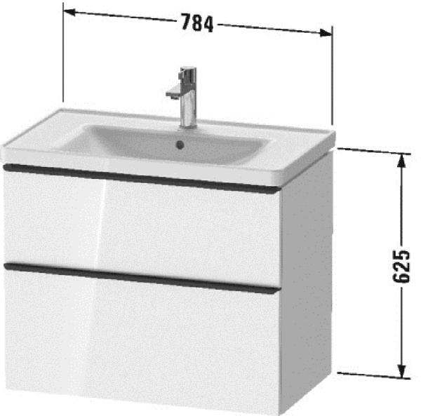 Тумба под раковину Duravit D-Neo 80 DE435503030