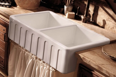 Кухонная мойка (100х47) Kerasan Hannah Surrey 545101 белая