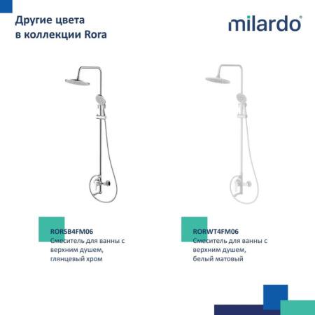Душевая система Milardo Rora (RORBL4FM06)