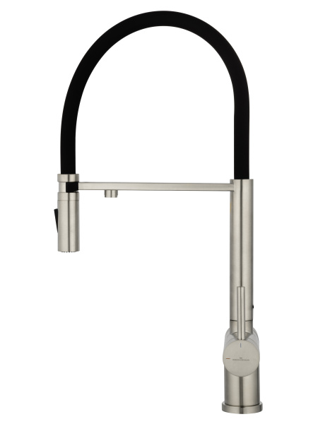 Смеситель для кухни с гибким изливом и подключением фильтра WONZON & WOGHAND, брашированный никель WW-88458009-BN Смеситель для кухни с гибким изливом и подключением фильтра WONZON & WOGHAND, брашированный никель WW-88458009-BN