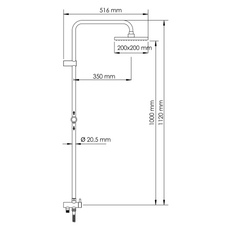 Душевая стойка WasserKRAFT Isar A041