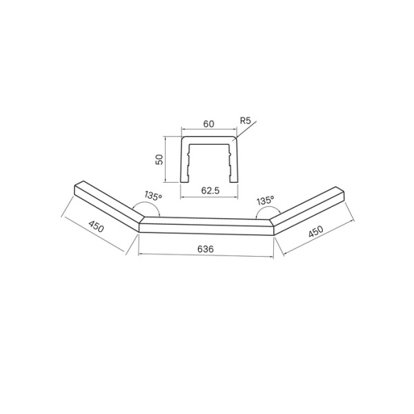 Декоративный профиль под душевое ограждение IDDIS Steel 90х90 (STE5WS9i22)