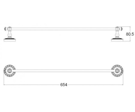 Держатель полотенца одинарный Zorg Antic AZR 12 BR