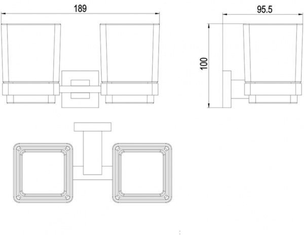 Стакан двойной Timo Selene 10034/00