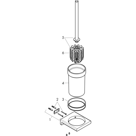 Ершик для унитаза Hansgrohe AddStoris 41752670 черный матовый