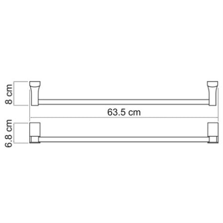 Держатель полотенец одинарный WasserKRAFT Leine K-5030