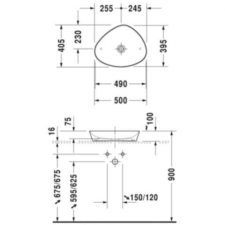 Раковина Duravit CAPE COD 2339500000