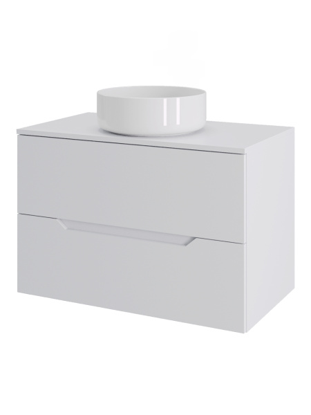 Тумба с раковиной подвесная 70 см, Orange Line Li-70TuwMDF+B09-360W белый