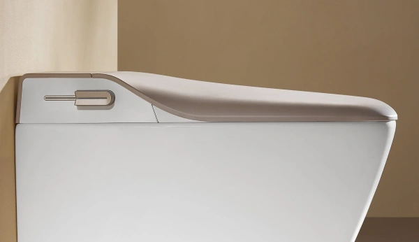 Подвесной унитаз Arrow AKB2130H электронный, безободковый с функцией биде, белый, сиденье бежевое