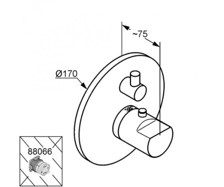 Смеситель для душа KLUDI NEW WAVES 578250530