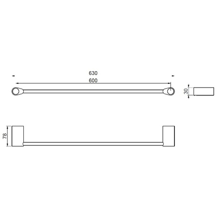 Полотенцедержатель 63 см Art&Max Verona Push AM-M-049-CR