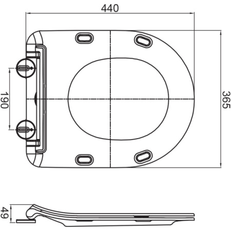 Крышка-сиденье CEZARES STYLUS CZR-2316-SC