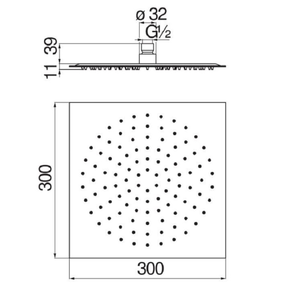 Верхний душ Nobili AD139/118CR