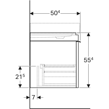 Тумба под раковинуGeberit Citterio 500.556.JI.1