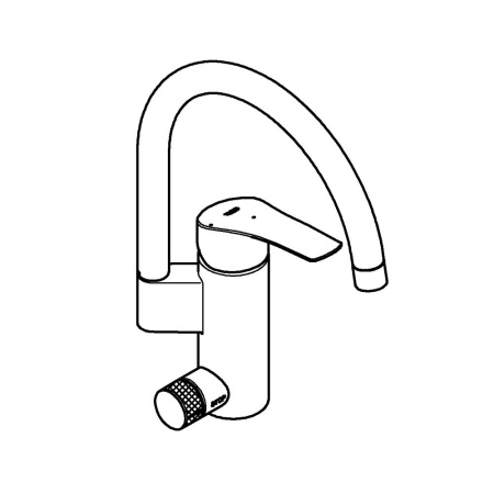 Смеситель однорычажный для кухни Grohe Eurosmart 31786 001 (31786001) хром