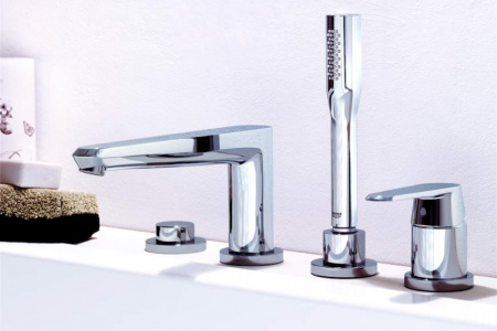 Смеситель однорычажный для ванны на 4 отверстия Grohe Eurostyle Cosmopolitan 23048 002 (23048002) хром 