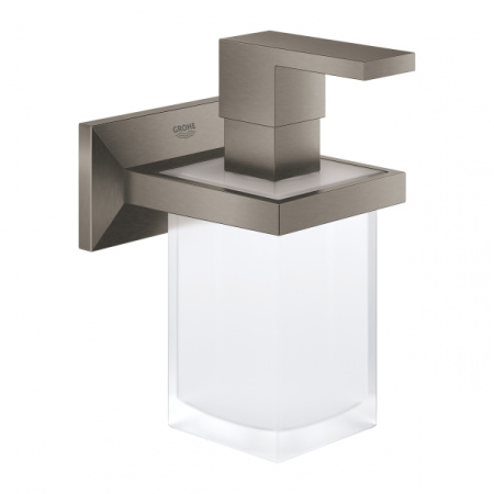 Держатель с дозатором для жидкого мыла Grohe Allure Brilliant 40494 AL0 (40494AL0) темный графит матовый Держатель с дозатором для жидкого мыла Grohe Allure Brilliant 40494 AL0 (40494AL0) темный графит матовый
