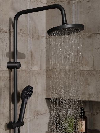 Душевая система смеситель с изливом Orange Karl M05-932b черный