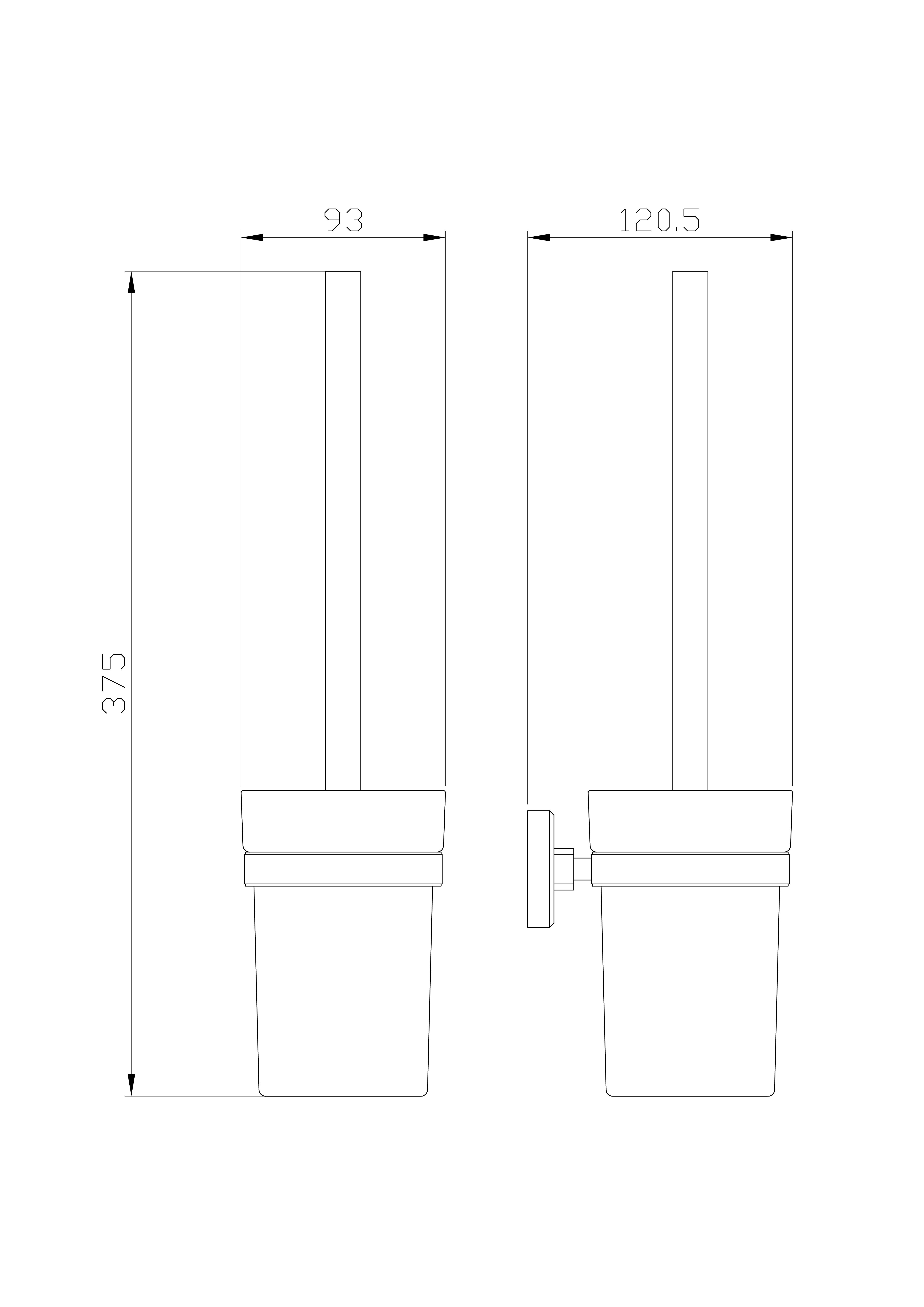 Туалетный ершик в комплекте WONZON & WOGHAND ROMA, бронза WW-7229