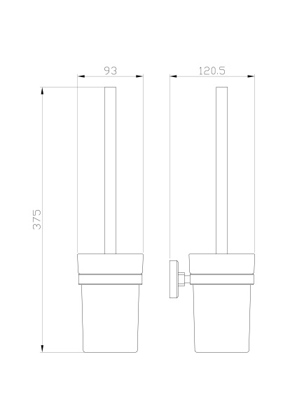 Туалетный ершик в комплекте WONZON & WOGHAND ROMA, бронза WW-7229