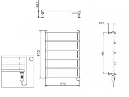 Полотенцесушитель Cordivari Laura 3581570400003