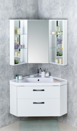 Зеркальный шкаф Aquaton Кантара дуб полярный 1A205802ANW70