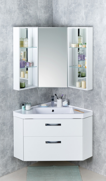 Зеркальный шкаф Aquaton Кантара дуб полярный 1A205702ANW70