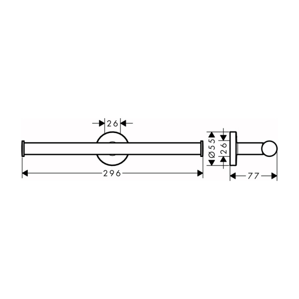 Держатель туалетной бумаги двойной Hansgrohe Logis Universal 41717000 хром