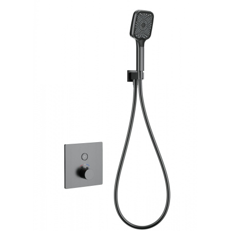 Смеситель для душа с термостатом встраиваемый WONZON & WOGHAND, темный графит WW-D1017-B-BGG