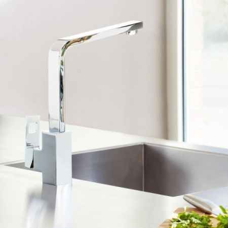 Смеситель однорычажный для кухни Grohe Eurocube 31250 000 (31250000) хром  Смеситель однорычажный для кухни Grohe Eurocube 31250 000 (31250000) хром