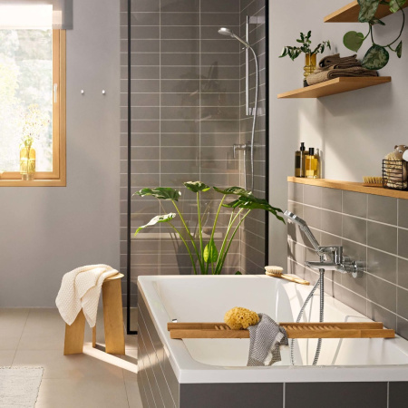 Смеситель для ванны однорычажный Hansgrohe Rebris E 72450000 хром
