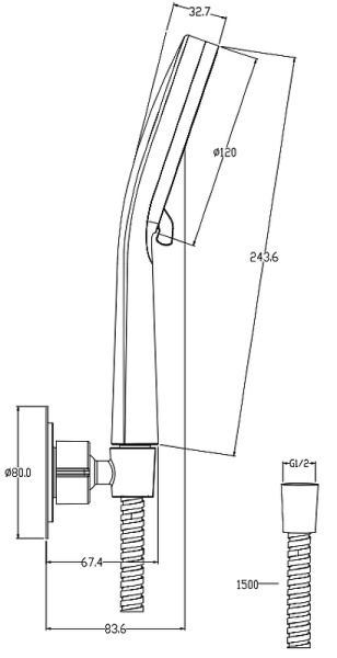 Душевой набор Cersanit Ferro 64086 Душевой набор Cersanit Ferro 64086