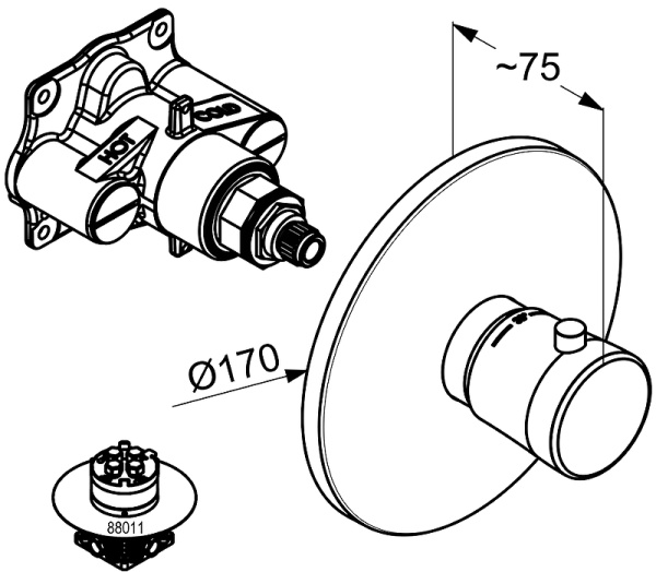 Центральный термостат  Kludi Balance 527290575