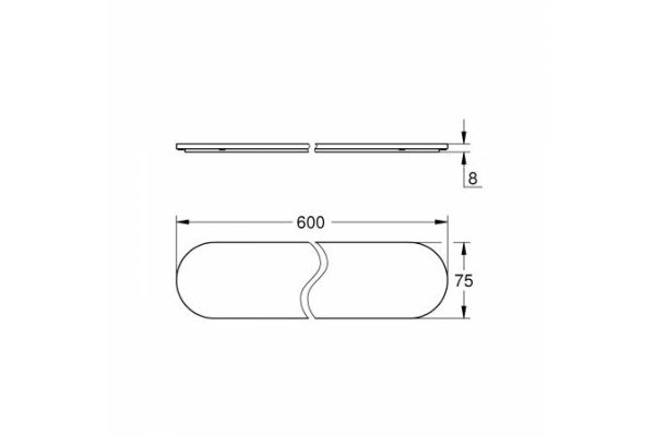 Полочка стеклянная GROHE Selection 41057 000 (41057000)
