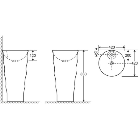 Раковина Cerutti SPA Marco 42 CT7833 Белая
