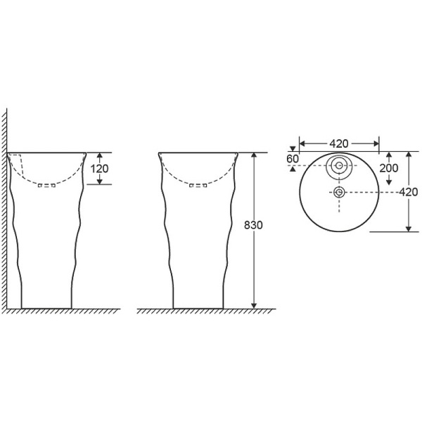 Раковина Cerutti SPA Marco 42 CT7833 Белая