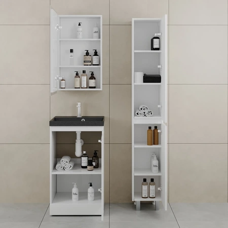 Тумба без раковины 50 см  Style Line Моно СС-00002488 белый глянец