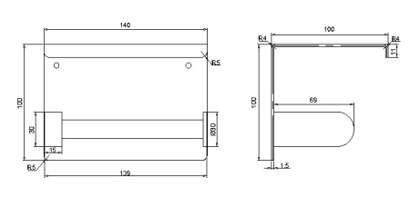 Держатель туалетной бумаги с полкой RUSH Edge ED77141 White