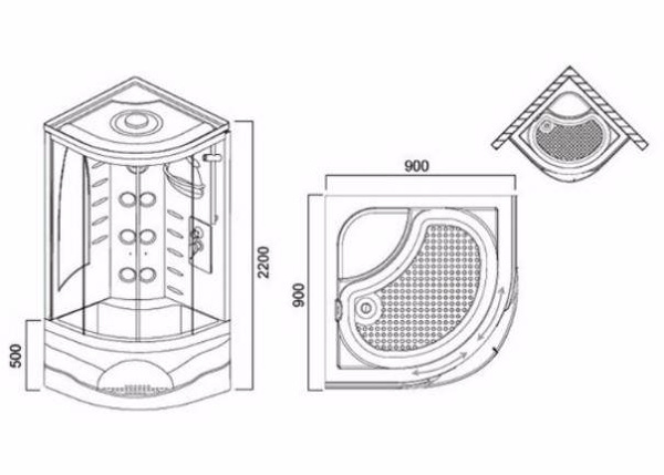 Душевая кабина AM.PM Sense W76C-696A090MTE