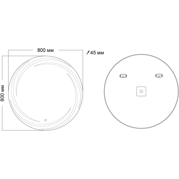 Зеркало (80х80) Grossman Arma 158080 с сенсорным выключателем