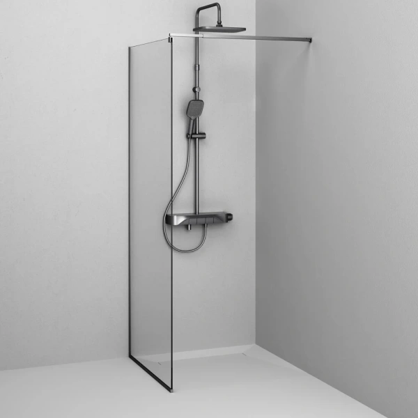 Душевая перегородка 80 см Am.Pm X-Joy W84WI-80-F1-BTE черный